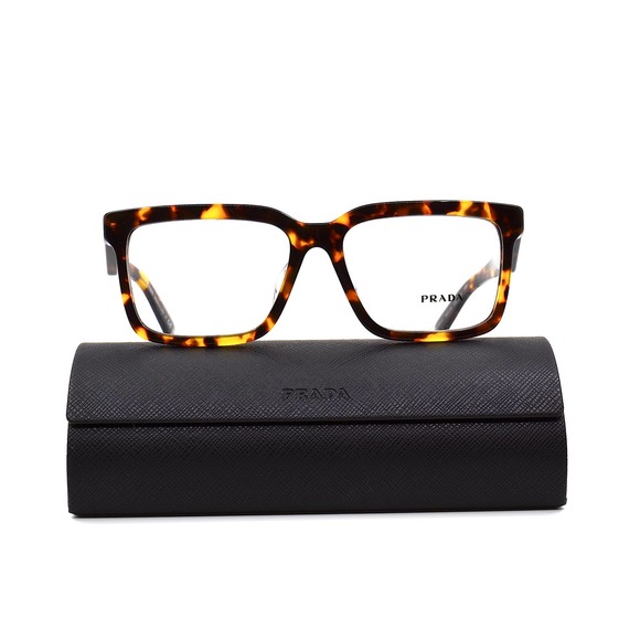 PRADA PR 10YVF VAU1O1 HONEY TORTOISE AUTHENTIC EYEGLASSES FRAME - Picture 4 of 13